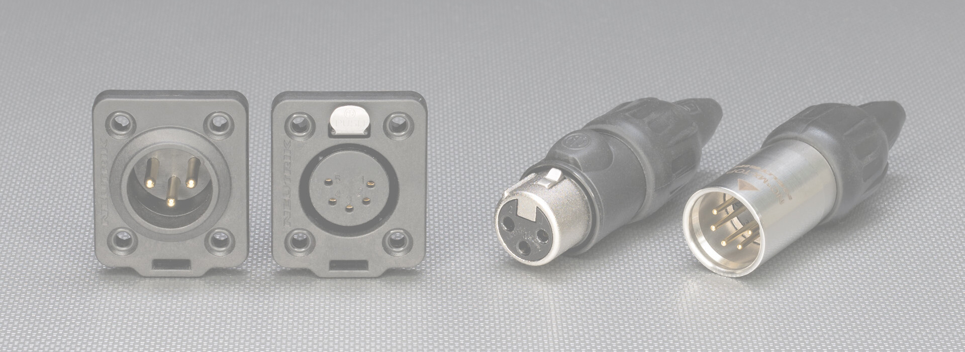 Connectors for audio, video, fiber optic and industry Neutrik